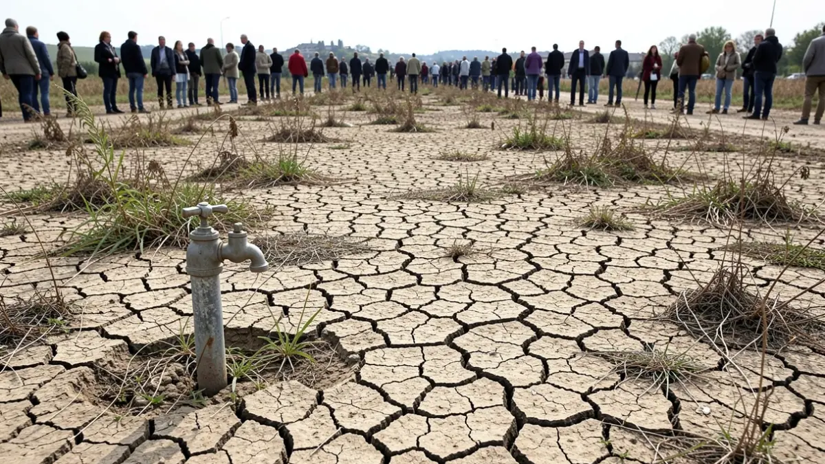 Image générique de terre craquelée par la sécheresse.