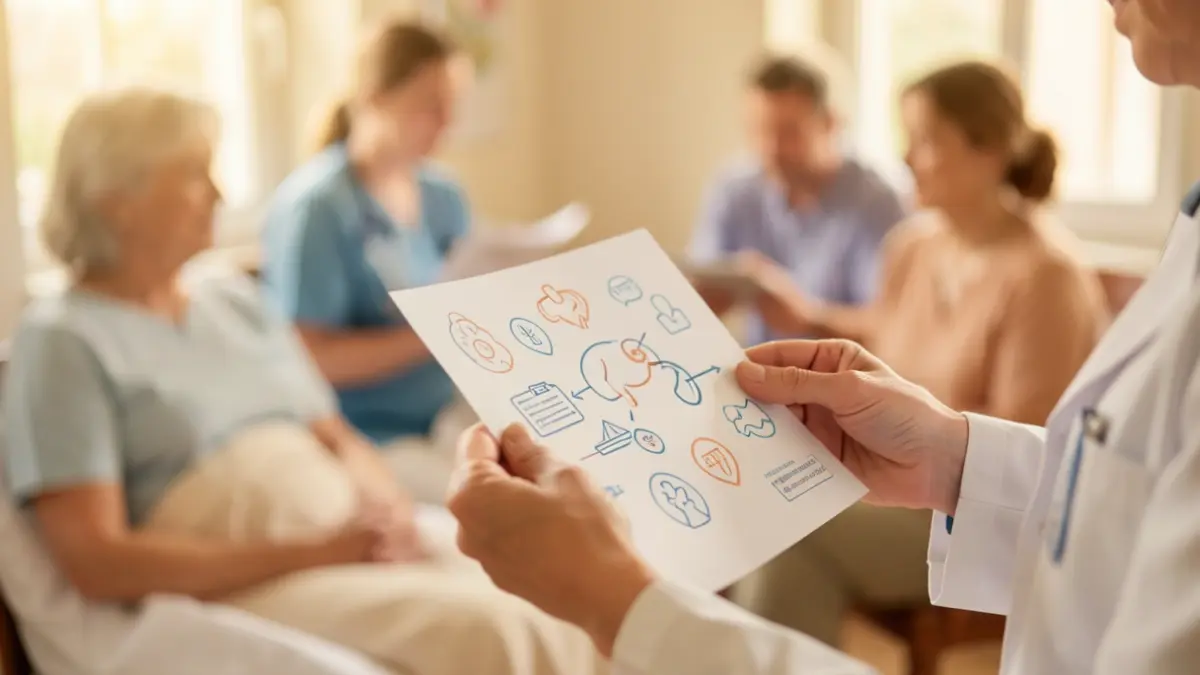 Generic image of hands holding a pamphlet about neurodegenerative diseases.