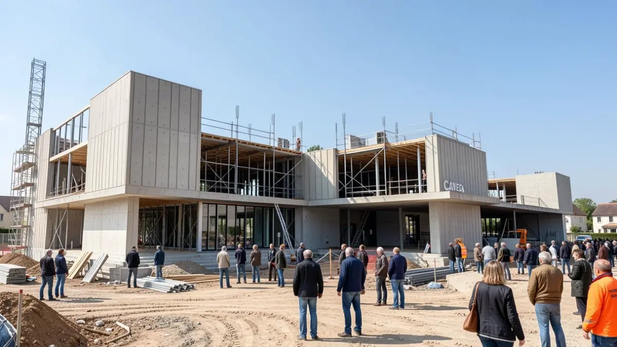 Generic image of a construction site for a cultural and leisure center.